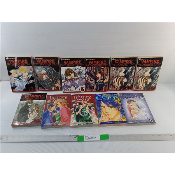 Manga Books- Vampire Knight, Library Wars, Rasetsu, Ceres