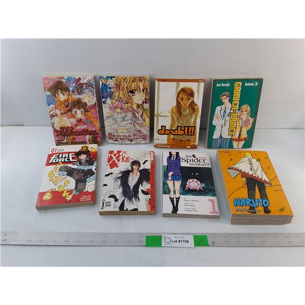 (8) Manga Books- Naruto, doubt!!, X-Kai, Misc.