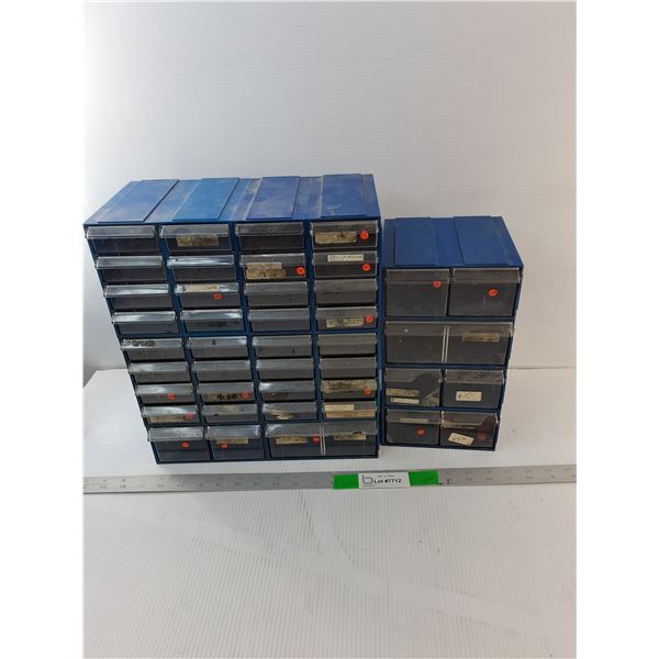 (2) Plastic Storage Containers with Drawers Up to 12.25" x 6" x 14.25" - PICK UP ONLY