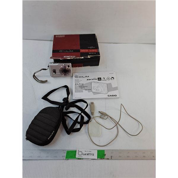 Casio Exilim Camera- As Is, Case & Manual