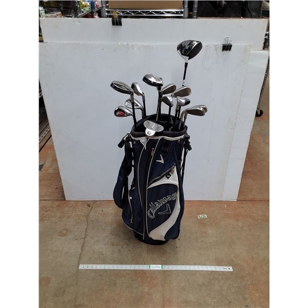 Golf Clubs- Assorted  - Woods 1 & 5, Hybrids 3 & 4 & Adam's, Sand/ Pitch Wedge, Odyssey Putter, Iron