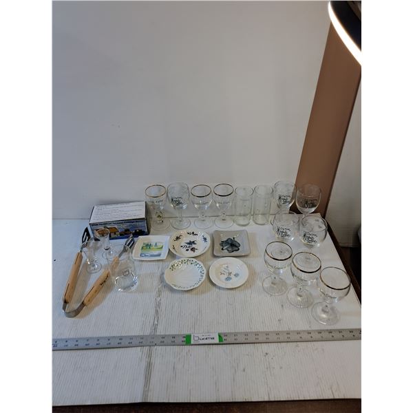 Assorted  - Glassware,  Decor,  Tongs, Trinket