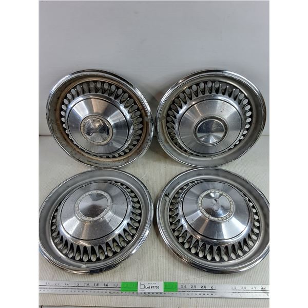 Vintage Chrome '69 Chevrolet Impala Hubcaps 14"