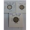 Image 3 : (5) Canadian Dimes- 1950-53-80% Silver