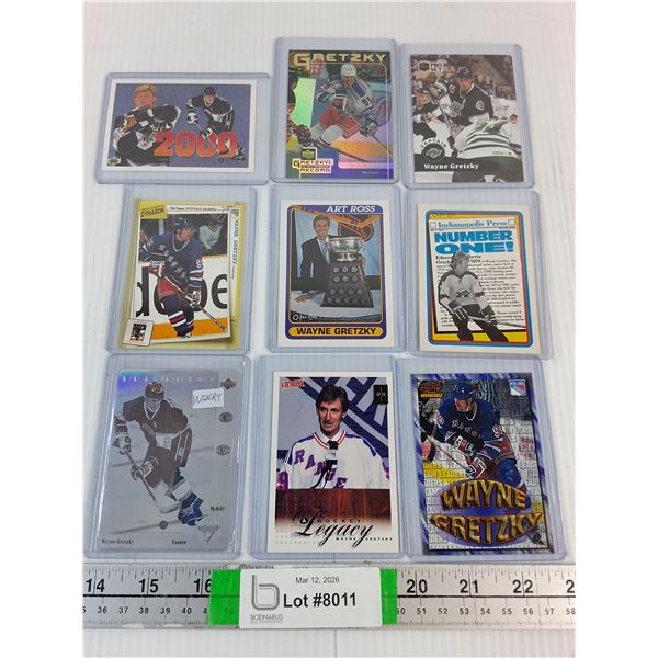 (9) Vintage Hockey Cards- Wayne Gretzky-Cannot Authenticate