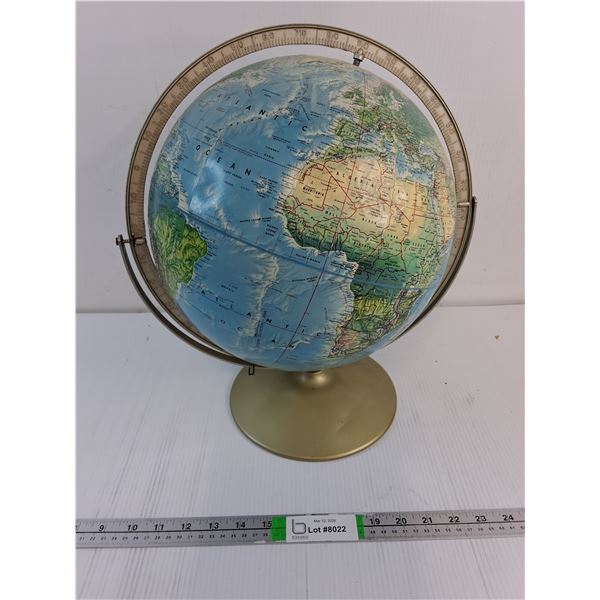 Vintage "Land and Sea" Raised Relief Globe-12" in Diameter - PICK UP