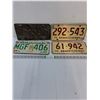 Image 1 : (6) Saskatchewan License Plates-1940,1975 and 1984 Sticker
