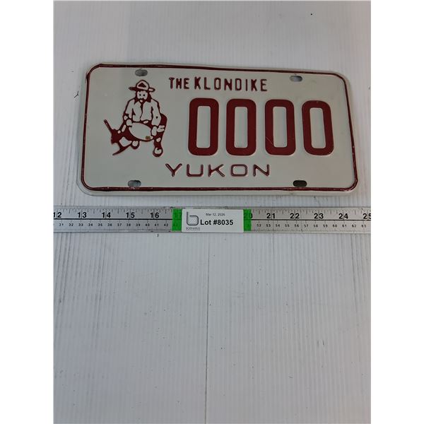 The Klondike Yukon License Plate