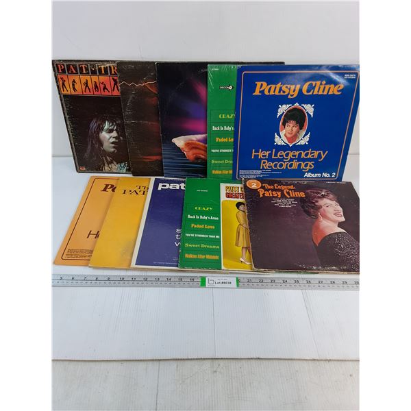 (10) LP's Featuring (7) Patsy Cline and (3) Pat Travers