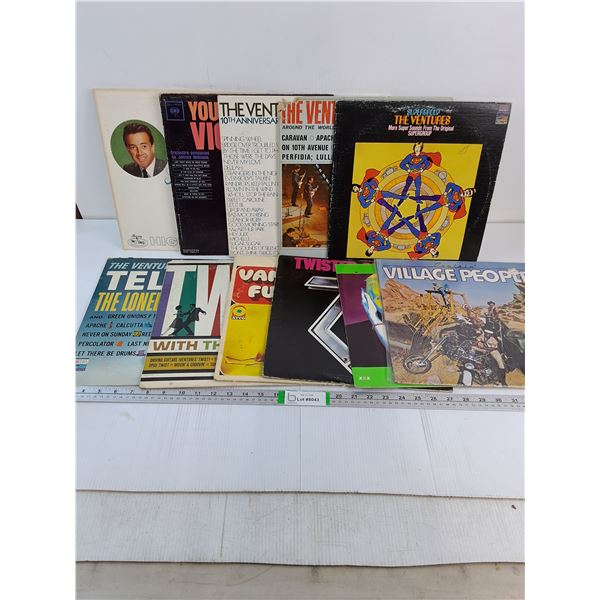 (11) Records Featuring The Ventures(5),Twisted Sister,Vic Damone(2),Village People and more