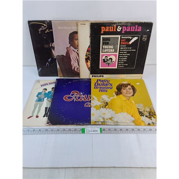 (7) Records Featuring Paul Young,Paul Simon,Paul Revere and Raiders,Paul&Paula,Patty Duke
