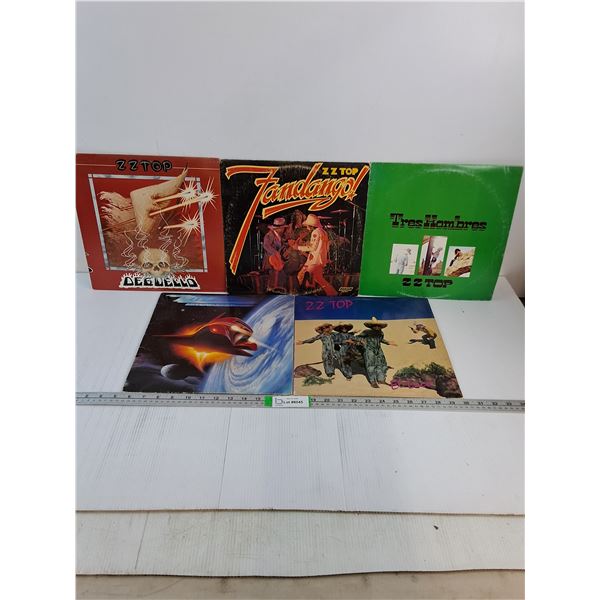 (5) Record Albums Featuring ZZ Top