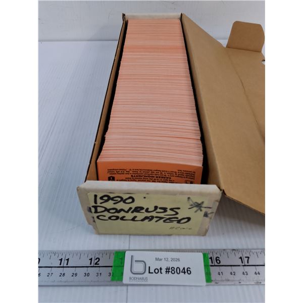 Box of 1990 Donruss Collated Baseball Cards