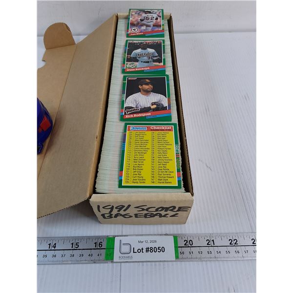 Box of Score 1991 Baseball Cards