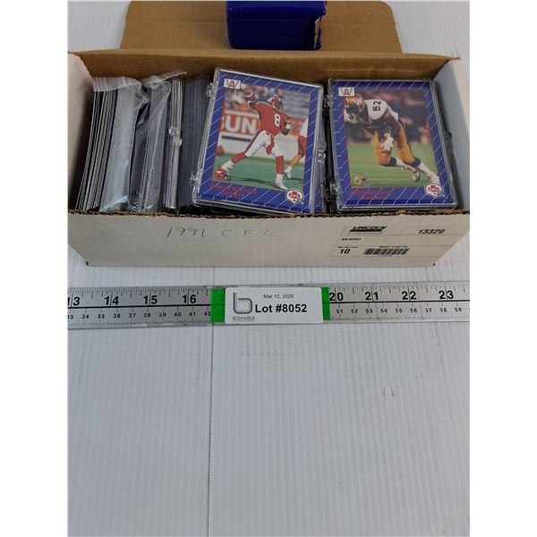 Box of 1991 Canadian Football League Cards