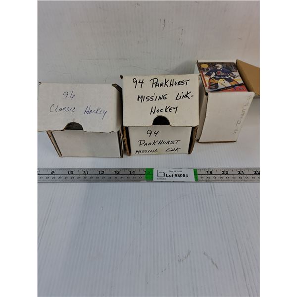 (3) Small Boxes of Assorted Hockey and Basketball Cards