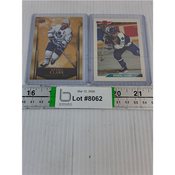 (2) Wendel Clark Hockey Cards
