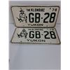Image 2 : Vintage Pair of 1978 Yukon License Plates,(3) Saskatchewan and Riders Decor Plate