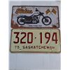 Image 4 : Vintage Pair of 1978 Yukon License Plates,(3) Saskatchewan and Riders Decor Plate
