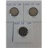 Image 2 : (3) Canadian Nickels 1922-24