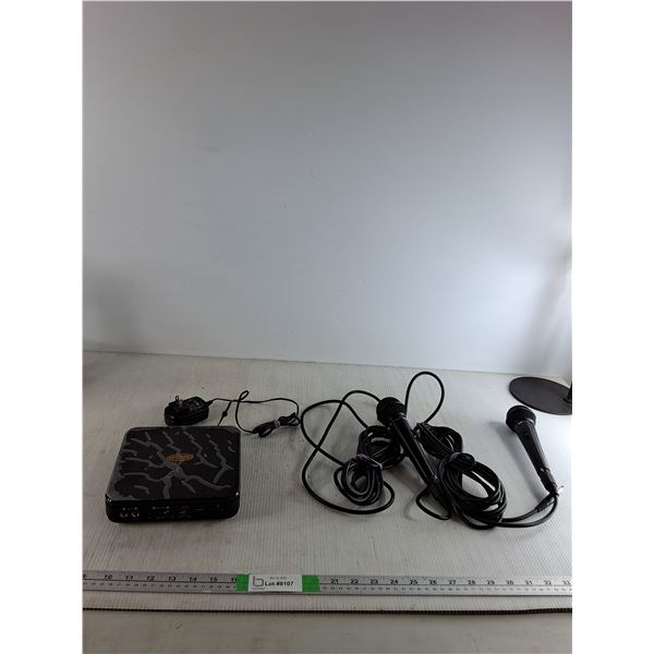 WOW Videoke Microphone System Machine With (2) Microphones