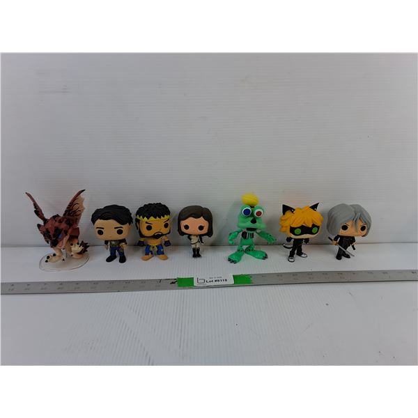 (7) Monster Hunter & Miraculous Funko Pop Figurines
