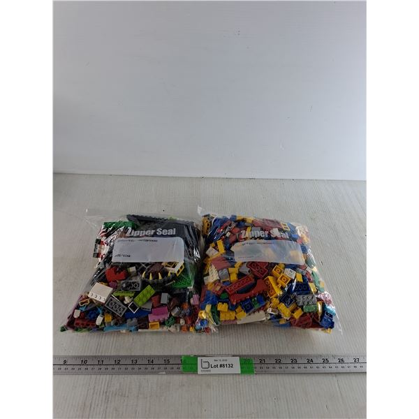 (2) Bags of Assorted Lego Pieces
