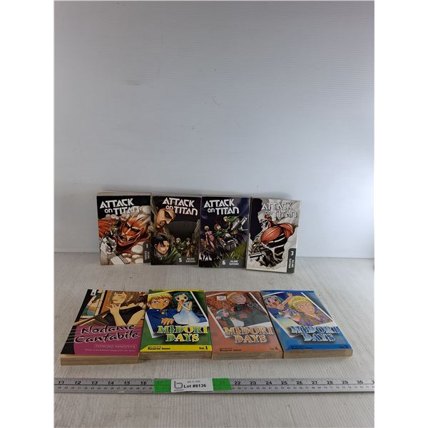 Comic Books; Attack On Titan, Midori Days, Nodame Cantabile