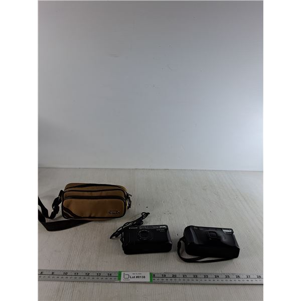 Canon & Fuji Camera, Optex Camera  Bag ( all as is)