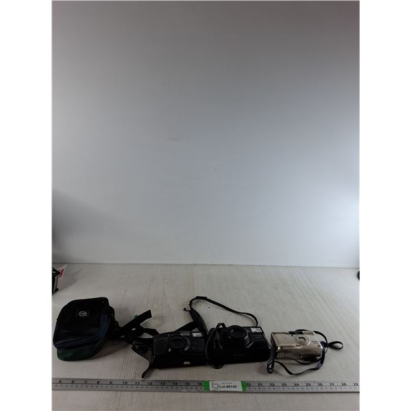 (3) Cameras; FujiFilm, Pentax, Nexia, Camera Bag ( all as is)