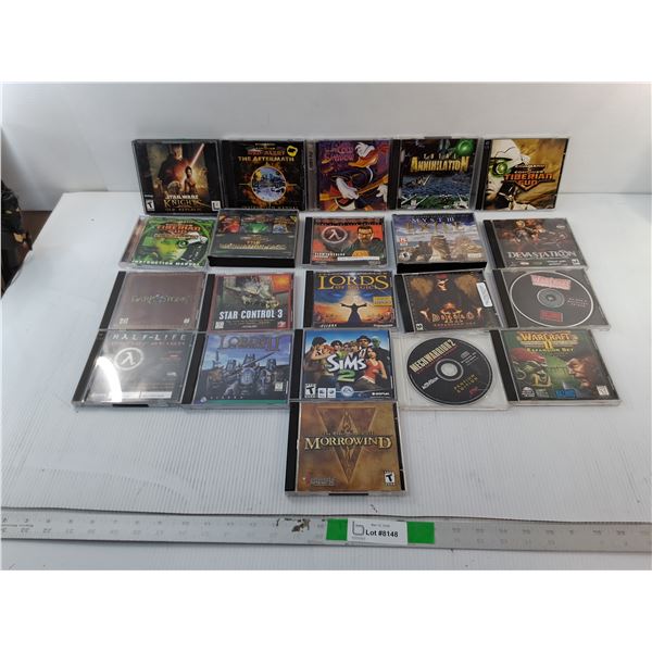 (21) PC Games- The Sims 2, Dark Stone, Star Wars Knights, Misc.