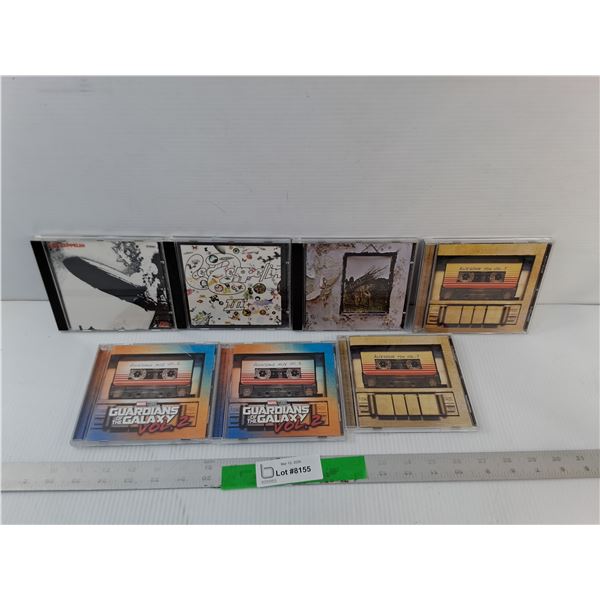 (7) CDs- Led Zeppelin, Guardians of the Galaxy