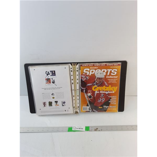 Binder with (7) Sports Magazines- Canadian Sports Collector, Hockey Collector, Golf Collector