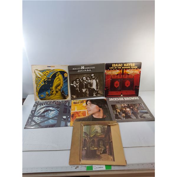 (7) Records- Jackson Browne, Isaac Hayes, Iron City Houserockers, Misc.