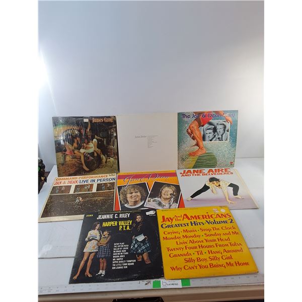 (8) Records- Jan & Dean, Jeannie C. Riley, Jane Aire, Misc.