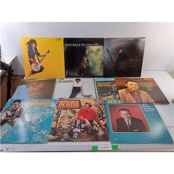 (10) Records- Joan Armatrading, Jim Reeves, Jimmy Buffet, Misc.