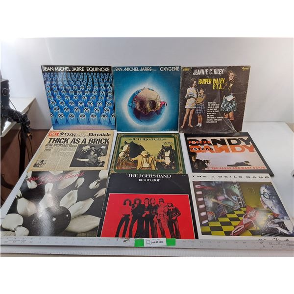 (9) Records- The J. Geils Band, Jean Michel Jarre, Jethro Tull, Misc.