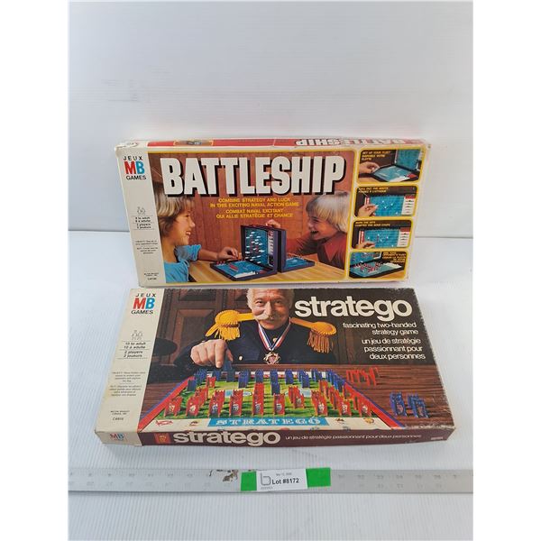 (2) Board Games- Battleship & Stratego