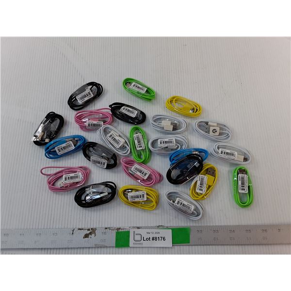 (23) Micro USB Cords- Appear New