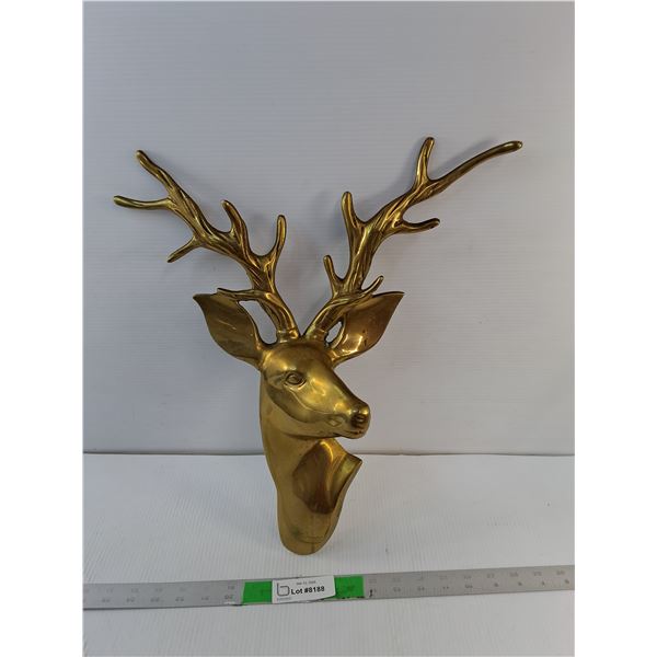 Brass Buck Wall Ornament Up To 17.25 -  Pick Up Preferred