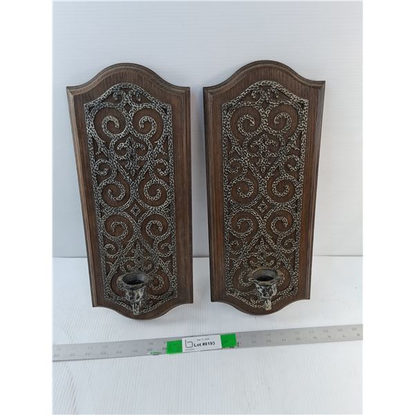 (2) Plastic Candle Holders 17" x 7"