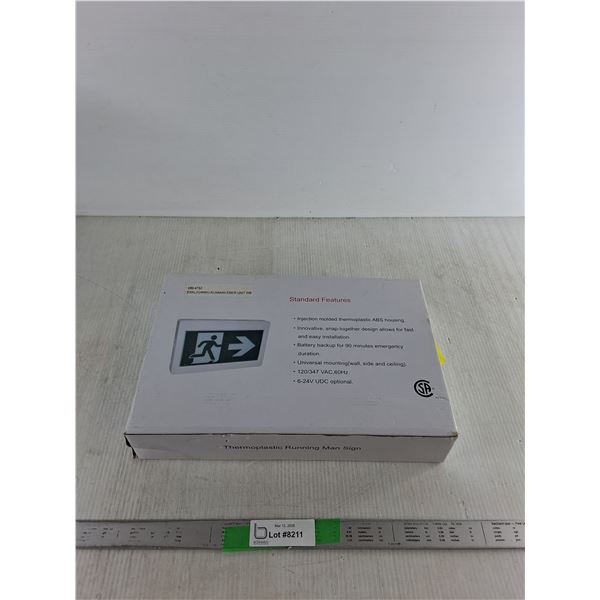 Thermoplastic Running Man/Emergency Sign (NIB)