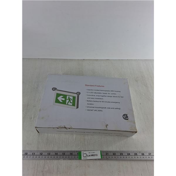 Thermoplastic Running Man/Emergency Sign 14"x9.5" (NIB)