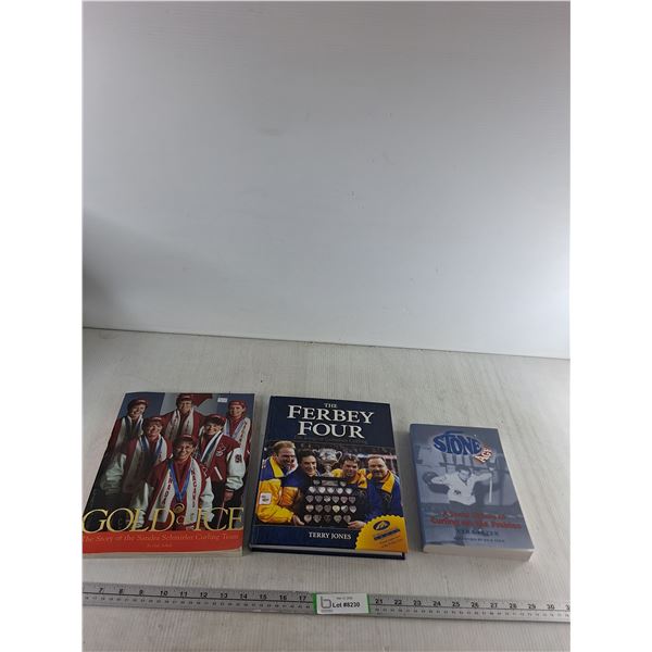 (3) Curling Books- Gold On Ice, The February Four, The Stone Ace