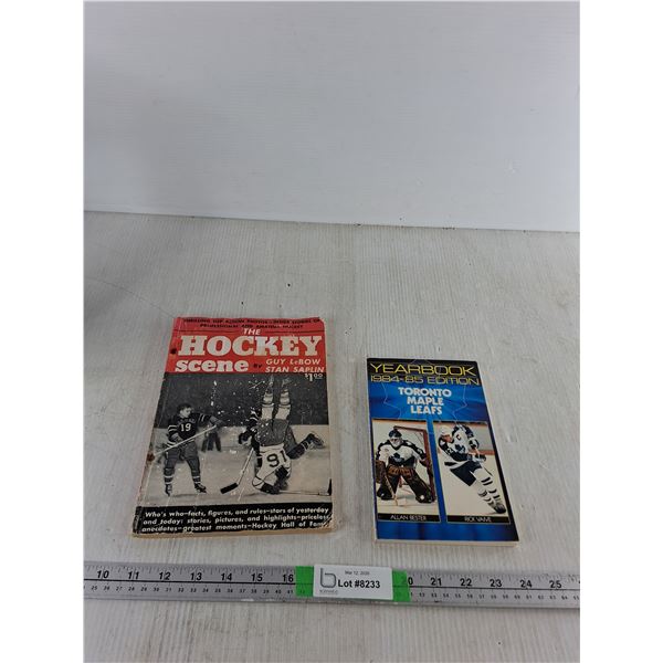 (2) Vintage Hockey Books- The Hockey Scene,Toronto Maple Leafs Yearbook