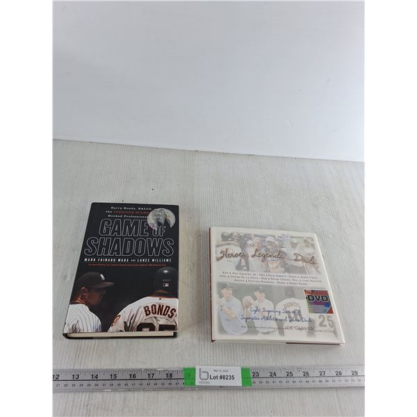 (2) Baseball Books- Game of Shadows, Heroes Legends Dad
