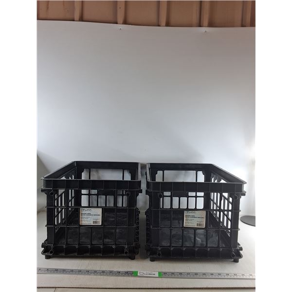 *(2) Black Stacking Crates ( cannot ship)