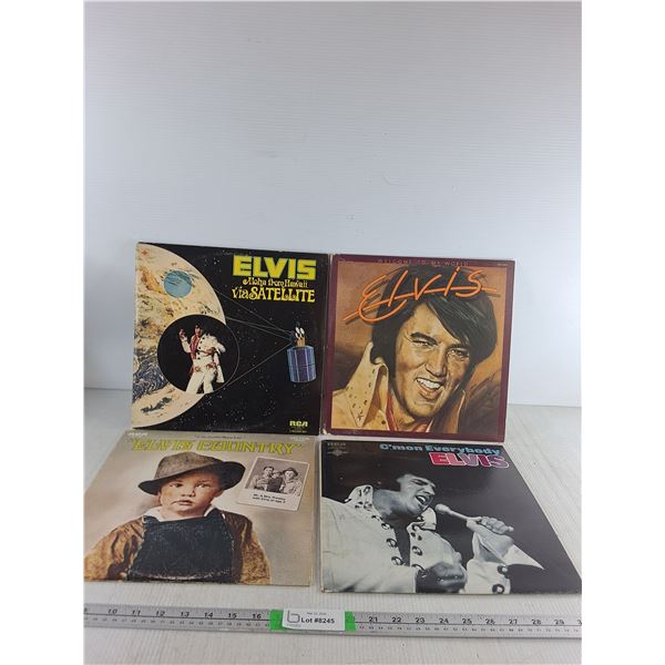 (4) Elvis Records- Aloha From Hawaii, Welcome To My World, Elvis Country, C'mon Everybody