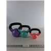 Image 1 : (3) Kettlebells 2-15 lbs ( cannot ship)
