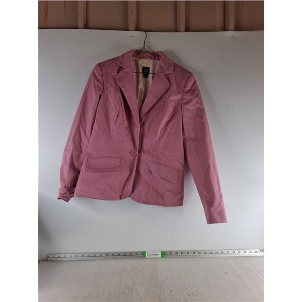 Pink Gap Blazer With Shoulder Pads - Size 8